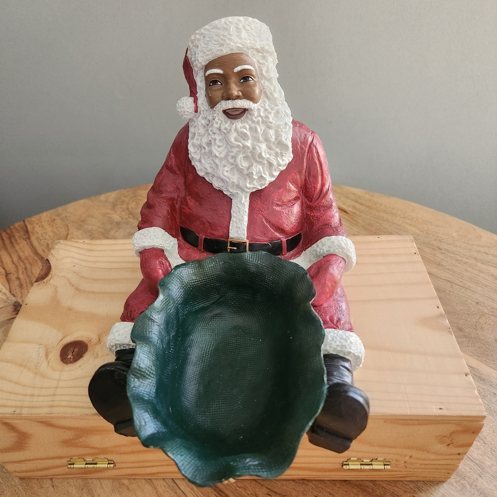 Santa Claus Candy Bowl/Dish African American